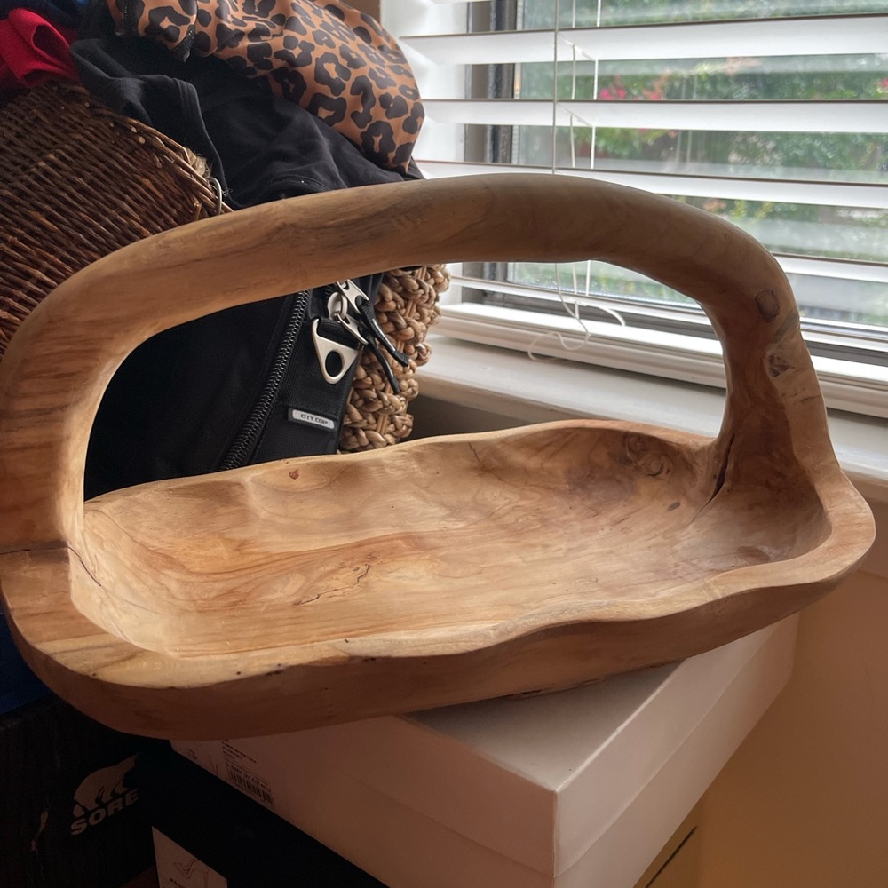 Wood Carved Basket